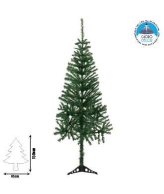 GloboStar® Crazy Christmas Χριστουγεννιάτικο Δέντρο SantaClaus Φ65 x Υ150εκ Πράσινο με Πλαστική Βάση